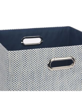 Blue Foldable/Collapsible Storage Bin/Basket Organizer with Handles