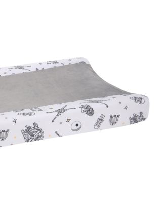 Star Wars Millennium Falcon White/Gray Soft Changing Pad Cover