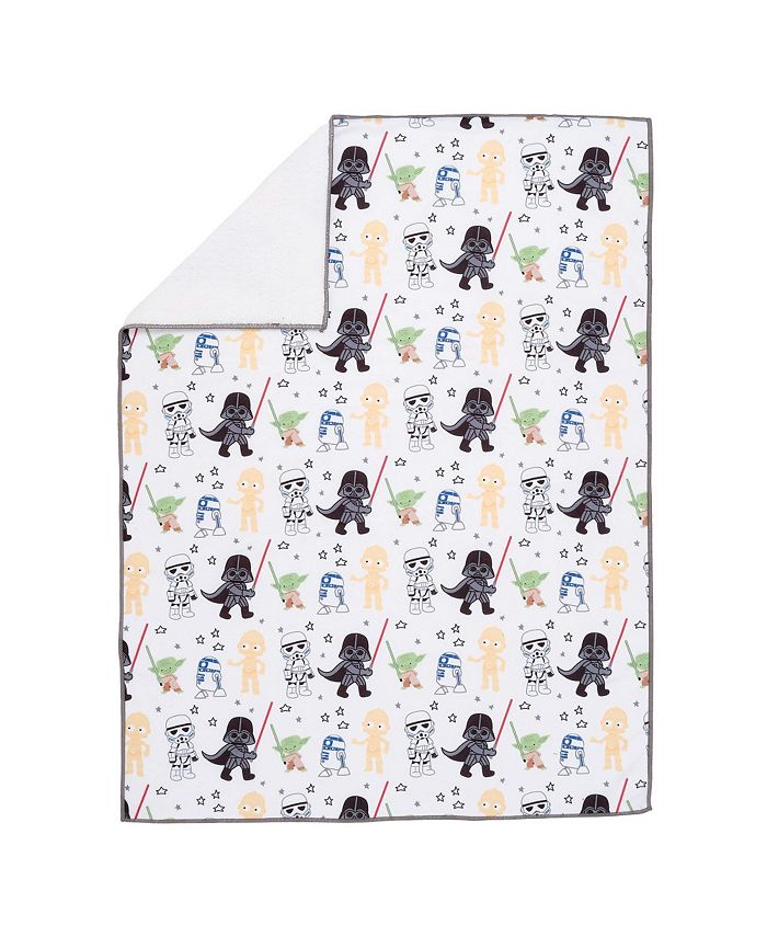 Lambs & Ivy Star Wars Classic Fleece Baby Blanket Yoda/Darth Vader/R2