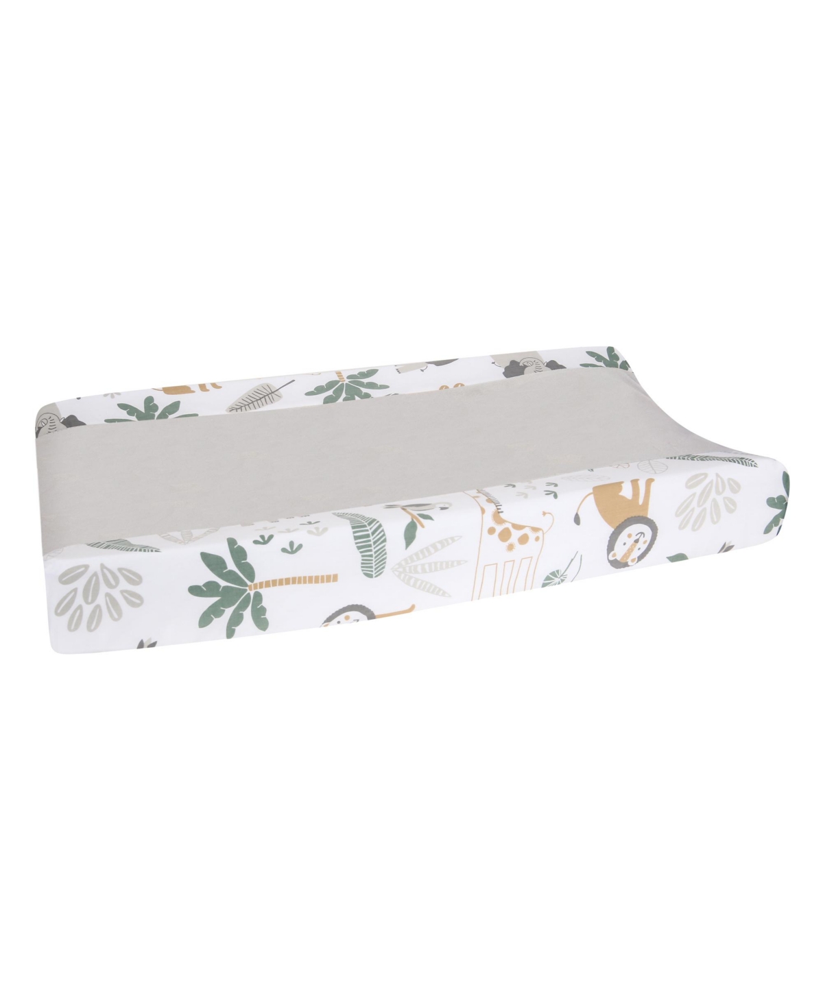 Lambs & Ivy Jungle Friends Soft, Warm & Cozy Safari Changing Pad Cover -- Gray