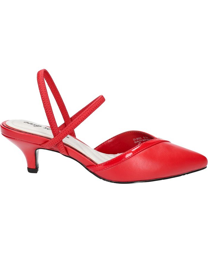Easy Street Passion Estrecho Redondo Sintético Zapatos De Tacón, Azul