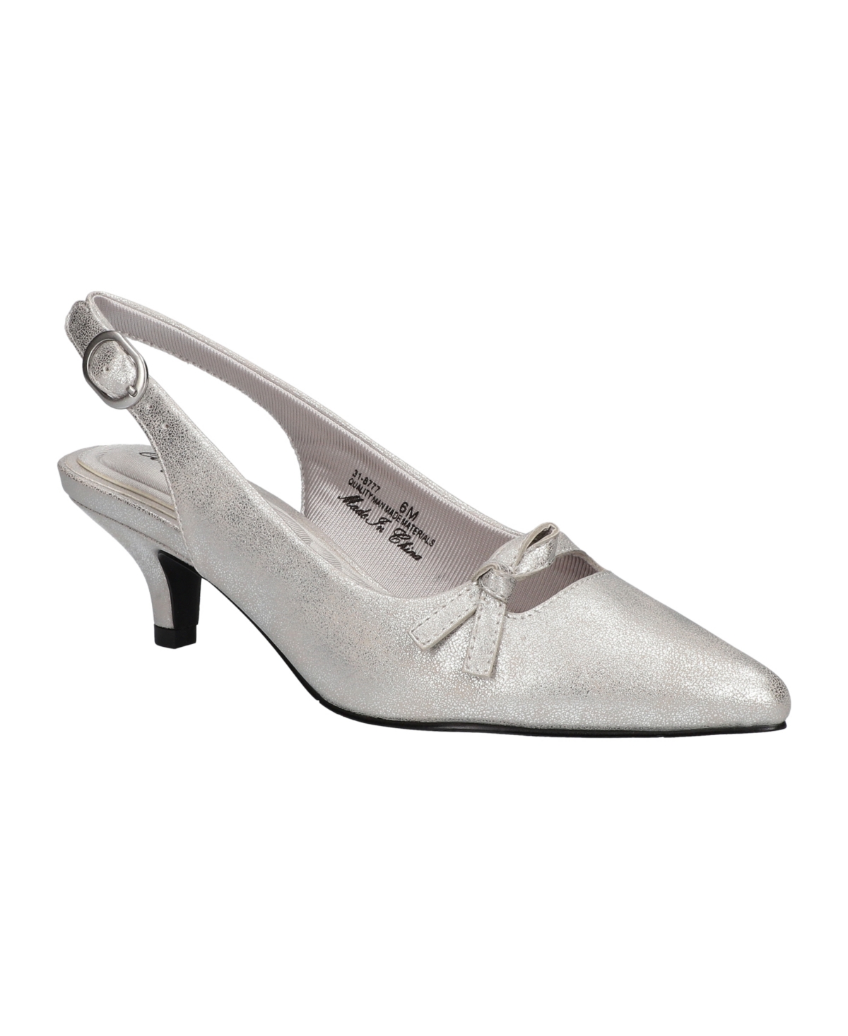 Easy Street Women's Emerin Slingback Pumps Women's Shoes In Silver