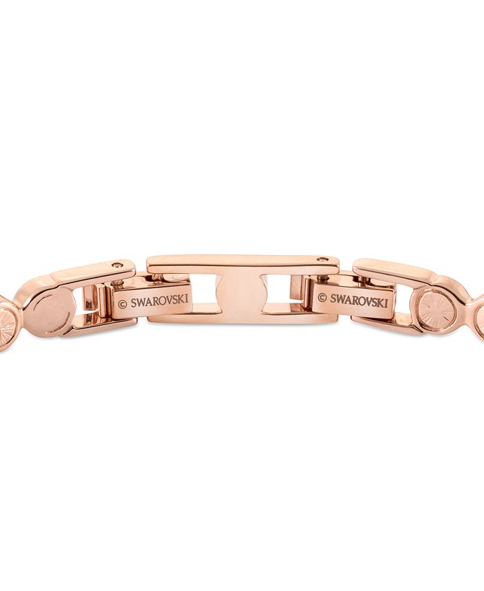 Swarovski Rose Gold-Tone Crystal Tennis Bracelet - Macy's