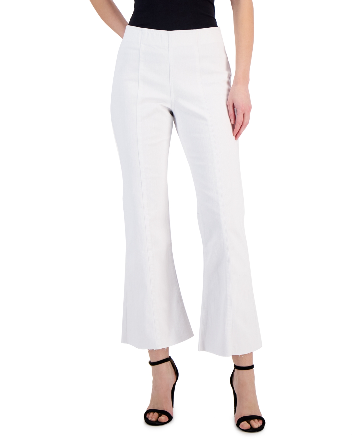  Inc International Concepts Women's Pull-On Flared Cropped Jeans, Created for Macy's