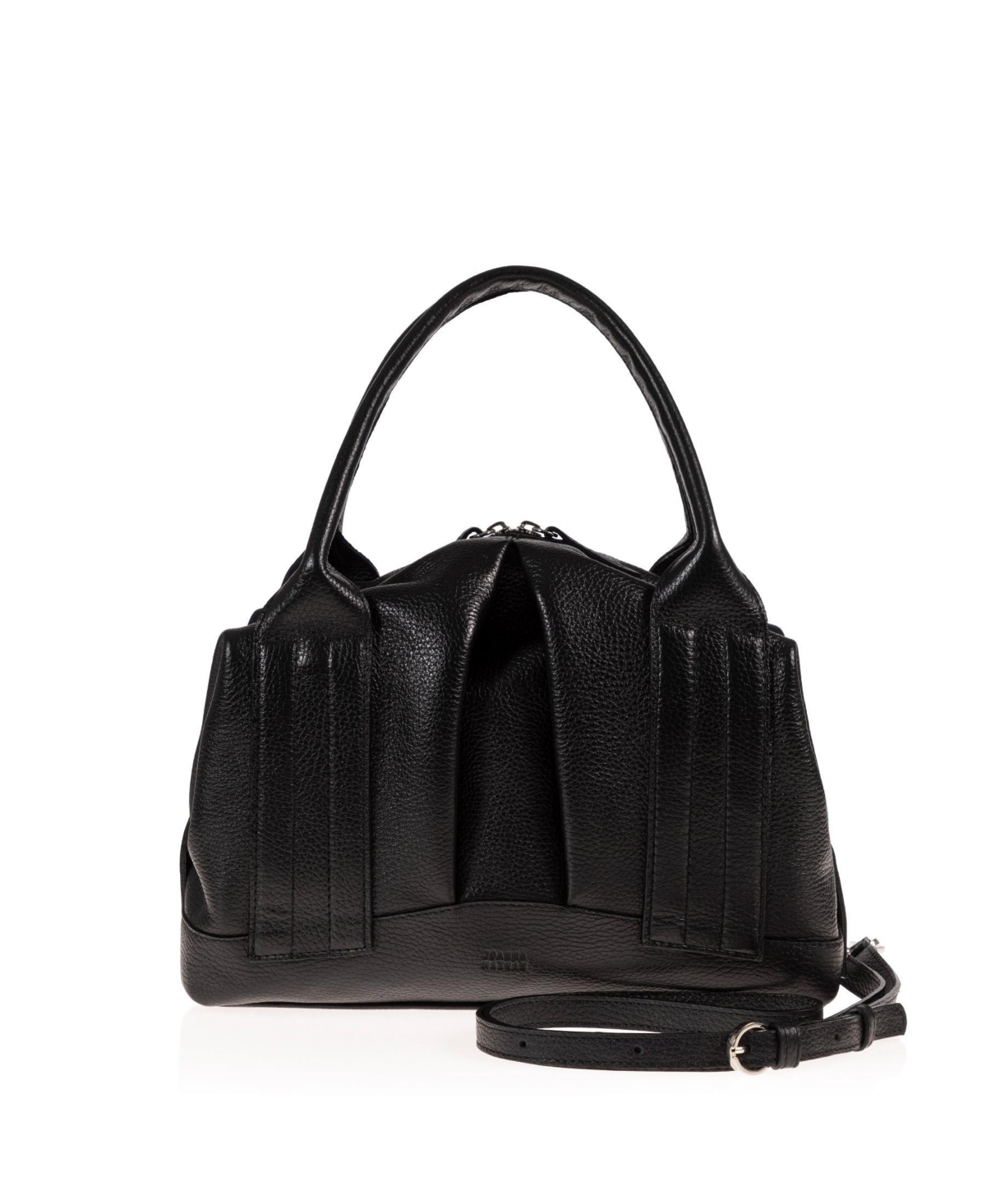Women's Pebbled Leather Cast Away Too Bag ( Black) - Black Pebbled