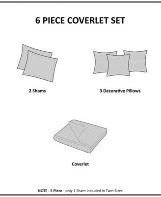 Lola Floral Print Cotton 6-Pc. Quilt Set, King/Cal King