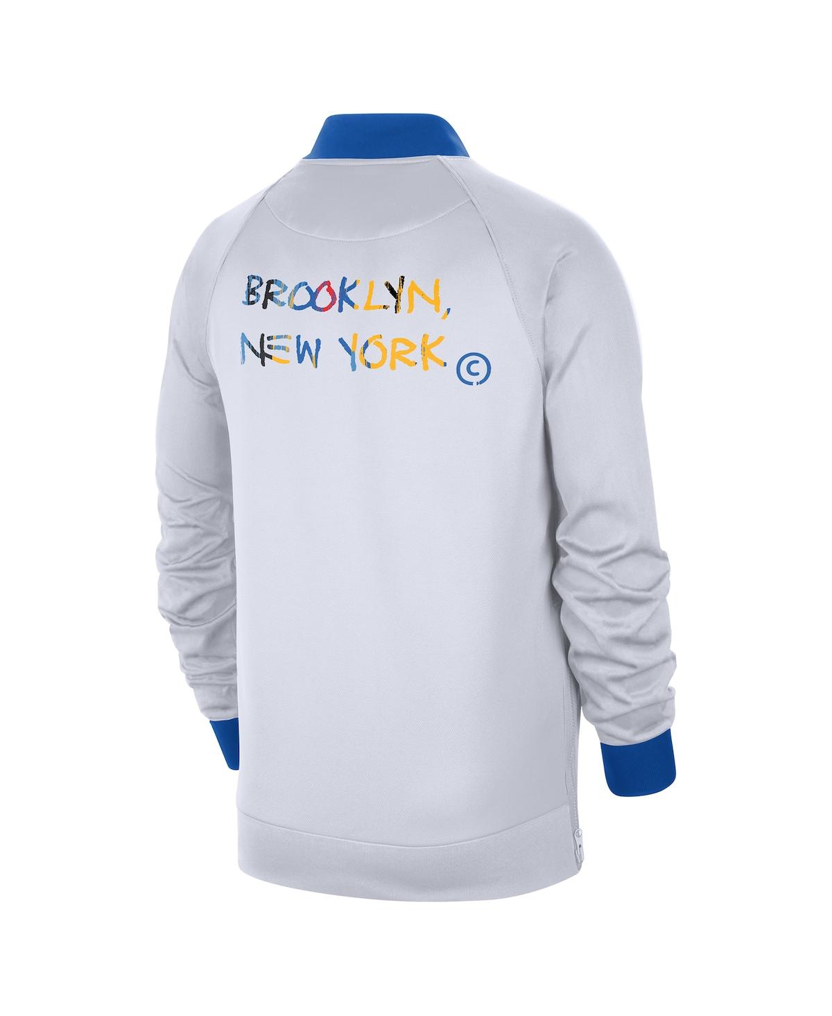 Shop Nike Men's  White, Royal Brooklyn Nets 2022/23 City Edition Showtime Thermaflex Full-zip Jacket In White,royal