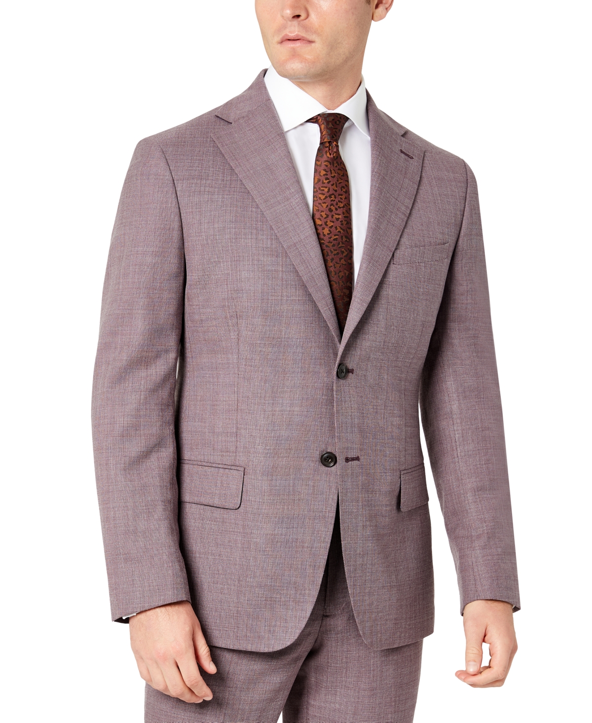 Tallia Men's Slim-fit Berry Stripe Wool Suit Jacket