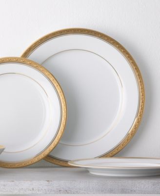 Crestwood Gold Set of 4 Dinner Plates, Service For 4