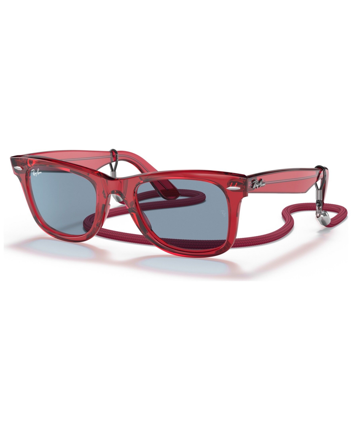 Ray Ban Unisex Sunglasses, Rb2140 Wayfarer In Transparent Red