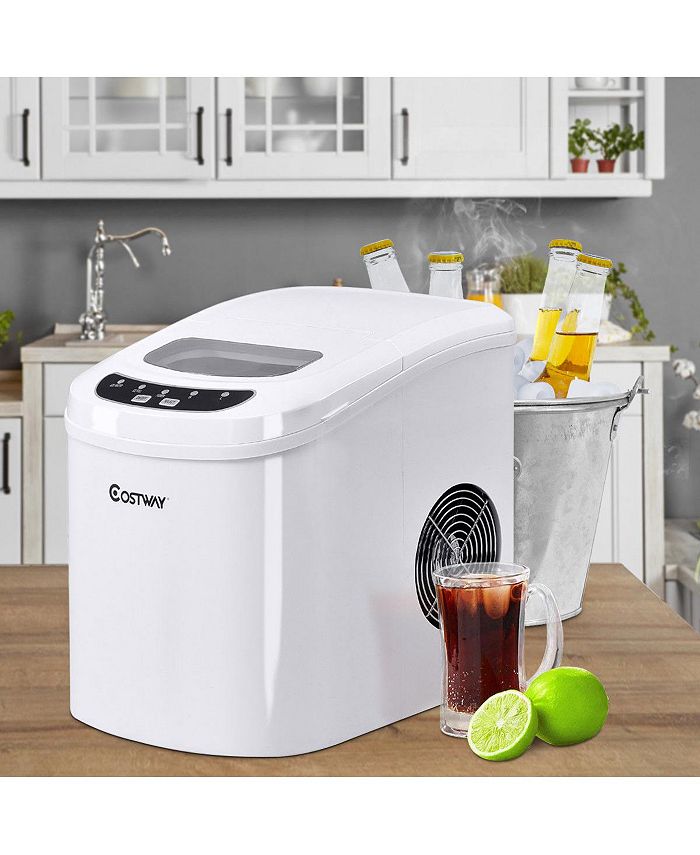 Costway Portable Compact Electric Ice Maker Machine Mini Cube Macy's