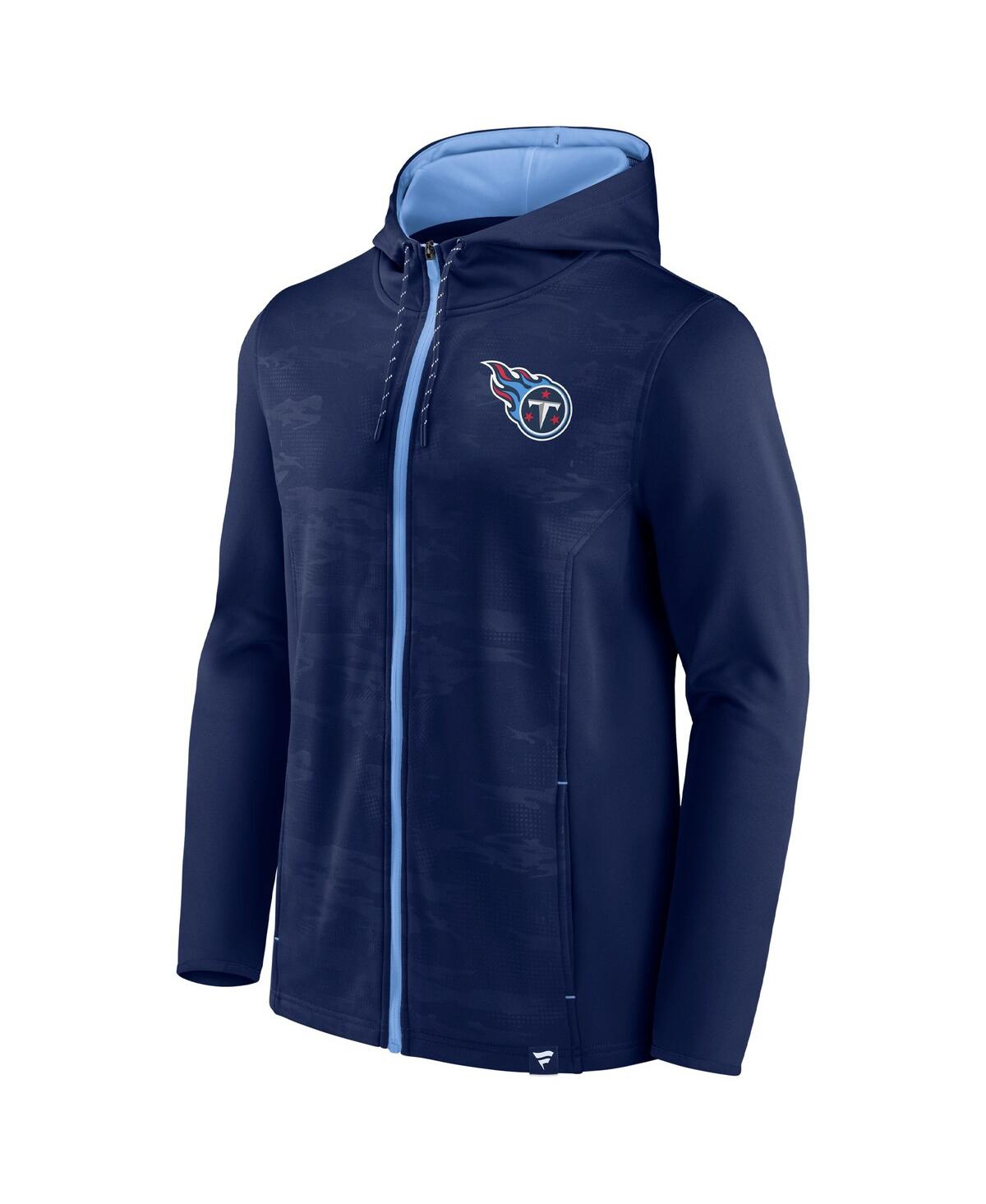 Men's Fanatics Light Blue Tennessee Titans Ball Carrier Full-Zip Hoodie - Light Blue