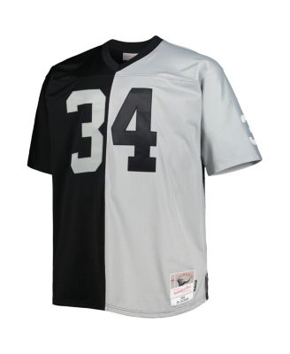 Men's Bo Jackson Black, Silver Las Vegas Raiders Big and Tall Split Legacy Retired Player Replica Jersey