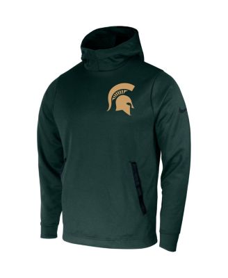 Men's Green Michigan State Spartans 2-Hit Performance Pullover Hoodie