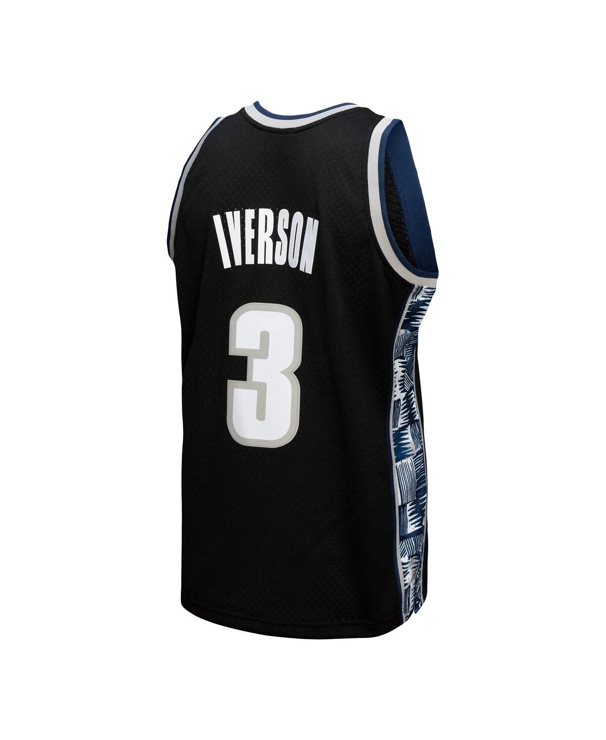 Men's Mitchell & Ness Allen IversonGeorgetown Hoyas Player Swingman Jersey - Black