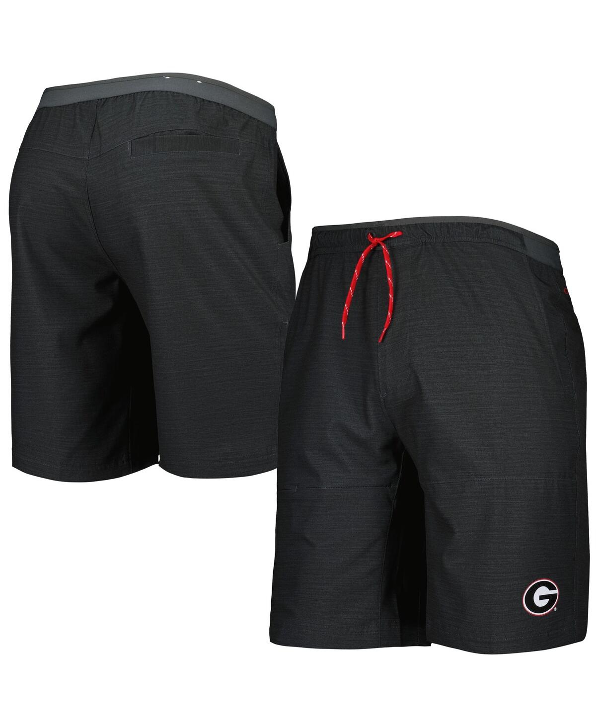 Men's ColumbiaGeorgia Bulldogs Twisted Creek Omni-Shade Omni-Shield Shorts - Charcoal