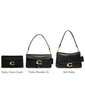 COACH Polished Pebble Leather Tabby 26 Shoulder Bag with Removable