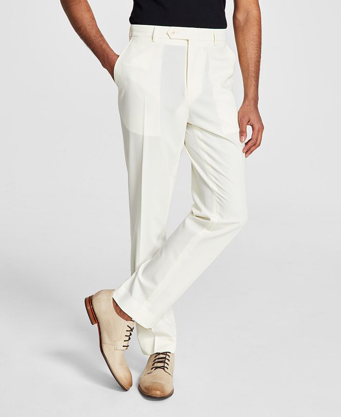 Slim Fit Suit Pants - White - Men