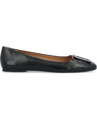 Women's Zimia Buckle Square Toe Ballet Flats