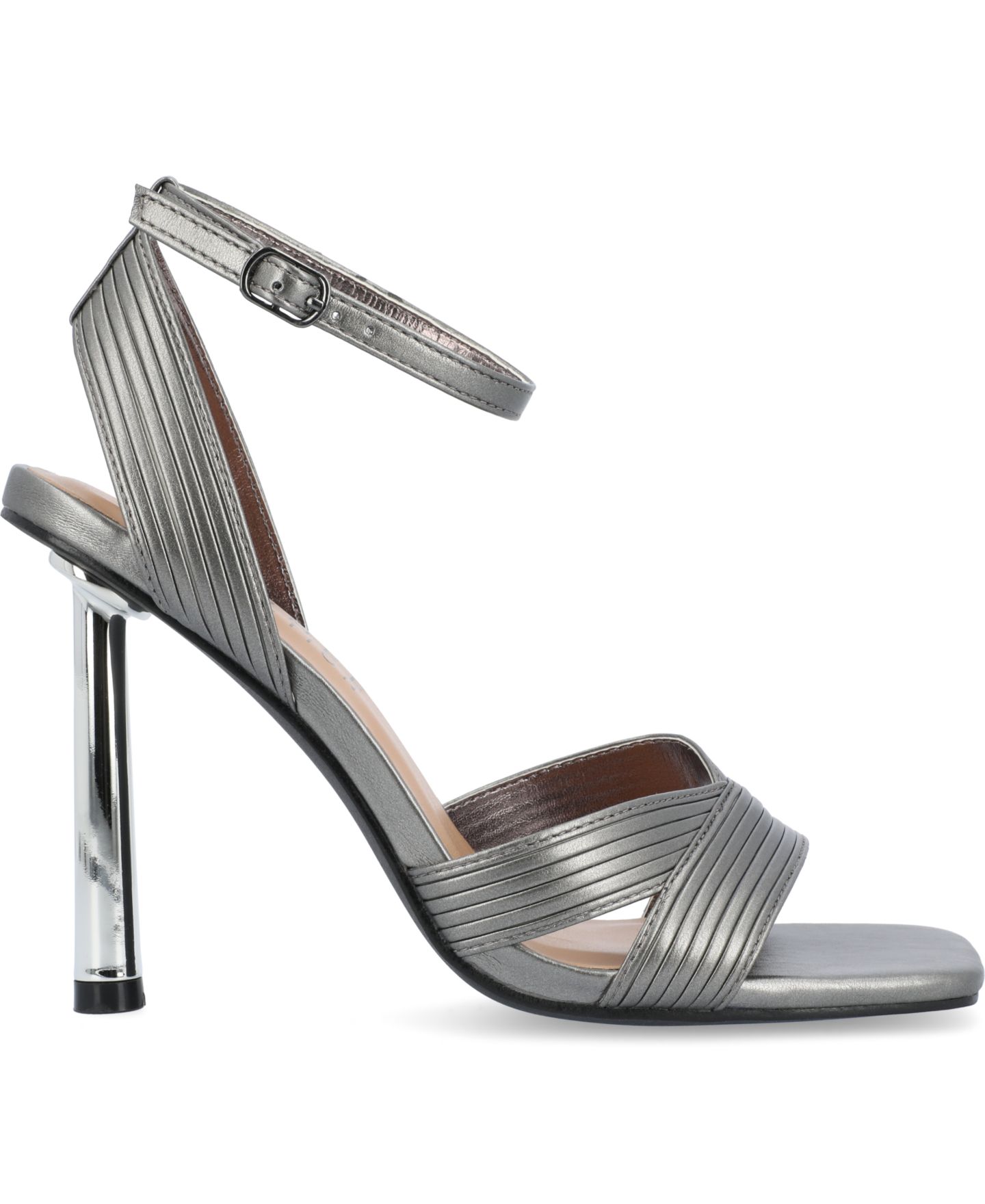 Женские сандалии Journee Collection Annett Stiletto Dress Sandals, цвет: Оловянный — фото 2