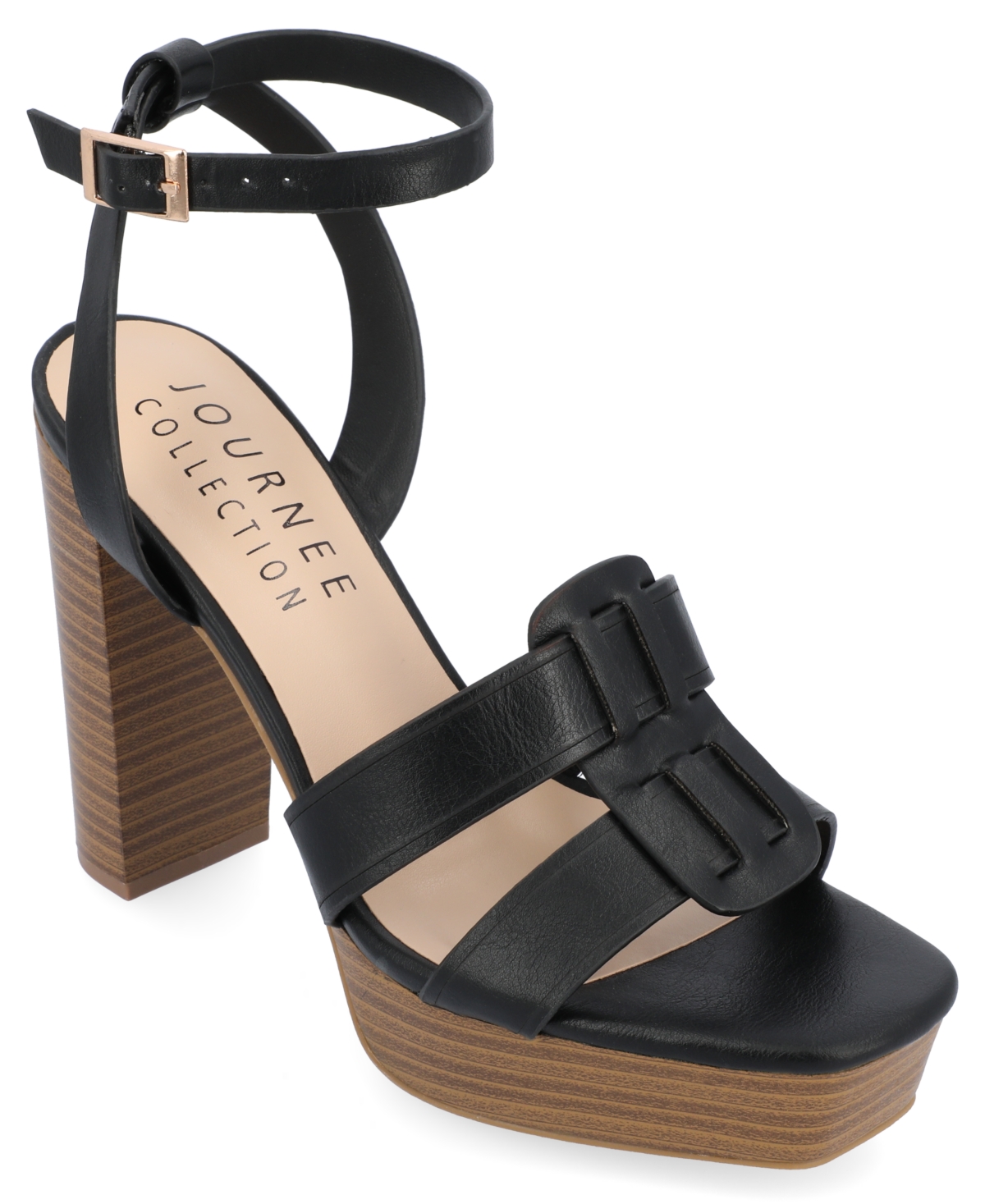 Shop Journee Collection Women's Mandilyn Platform Sandals In Black