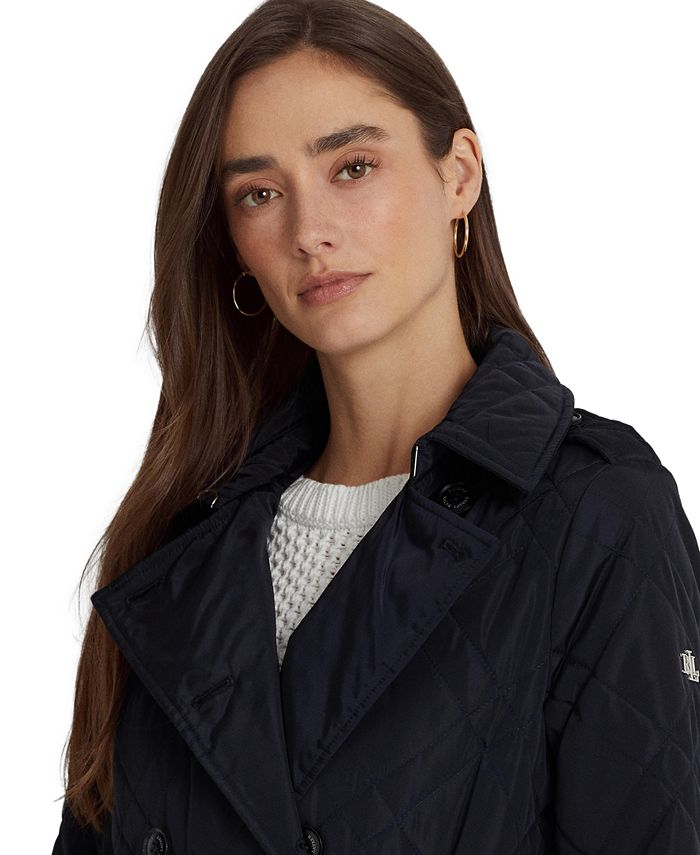 Lauren Ralph Lauren Women's Belted DoubleBreasted Quilted Coat