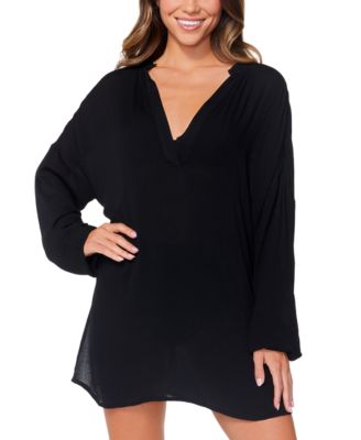 Raisins - Juniors' San Pedro Long-Sleeve Tunic Cover-Up