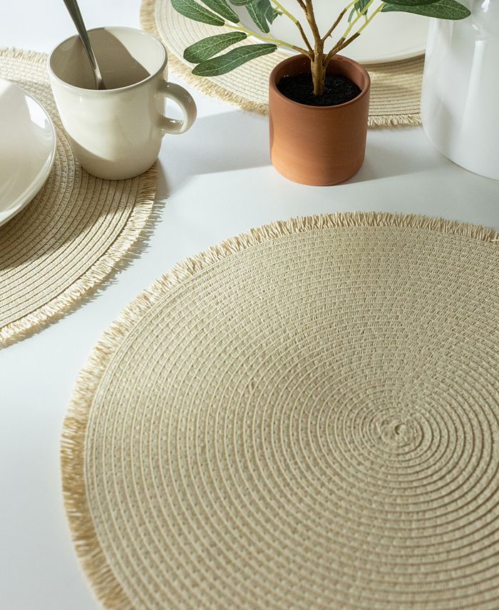 Benson Mills Fringed Round Placemat, Set of 4 Macy's