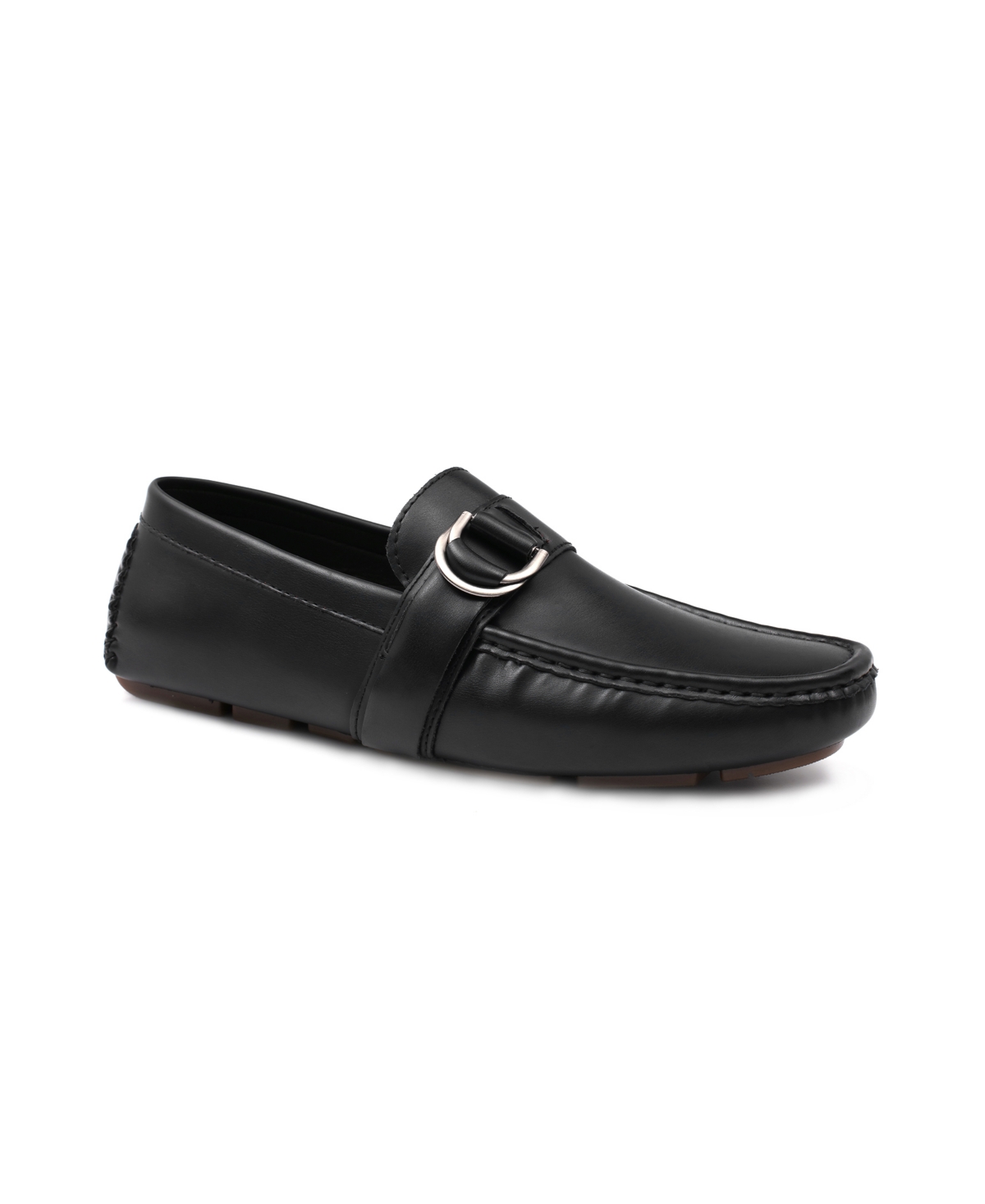 Shop Aston Marc Men's Charter Side Buckle Loafers In Black