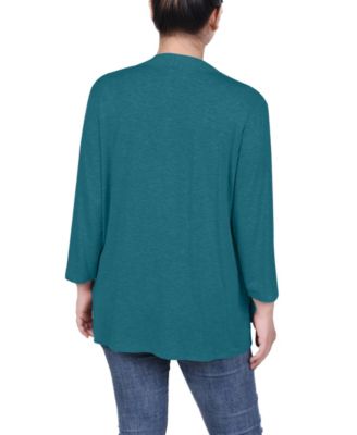 Women's Solid 3/4 Sleeve Cardigan