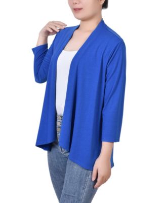 Women's Solid 3/4 Sleeve Cardigan