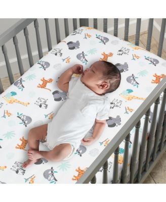 Mighty Jungle Animals Baby/Infant/Toddler Fitted Crib Sheet