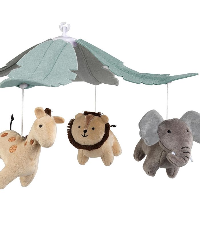 Lambs & Ivy Jungle Friends Musical Baby Crib Mobile Animals Soother Toy