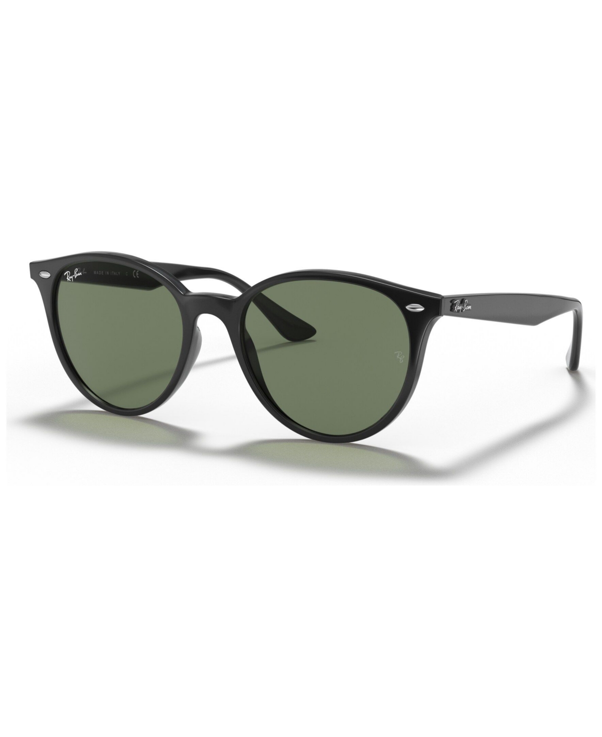 Ray Ban Rb4305 Sunglasses Black Frame Green Lenses Polarized 53-19 In Black,green
