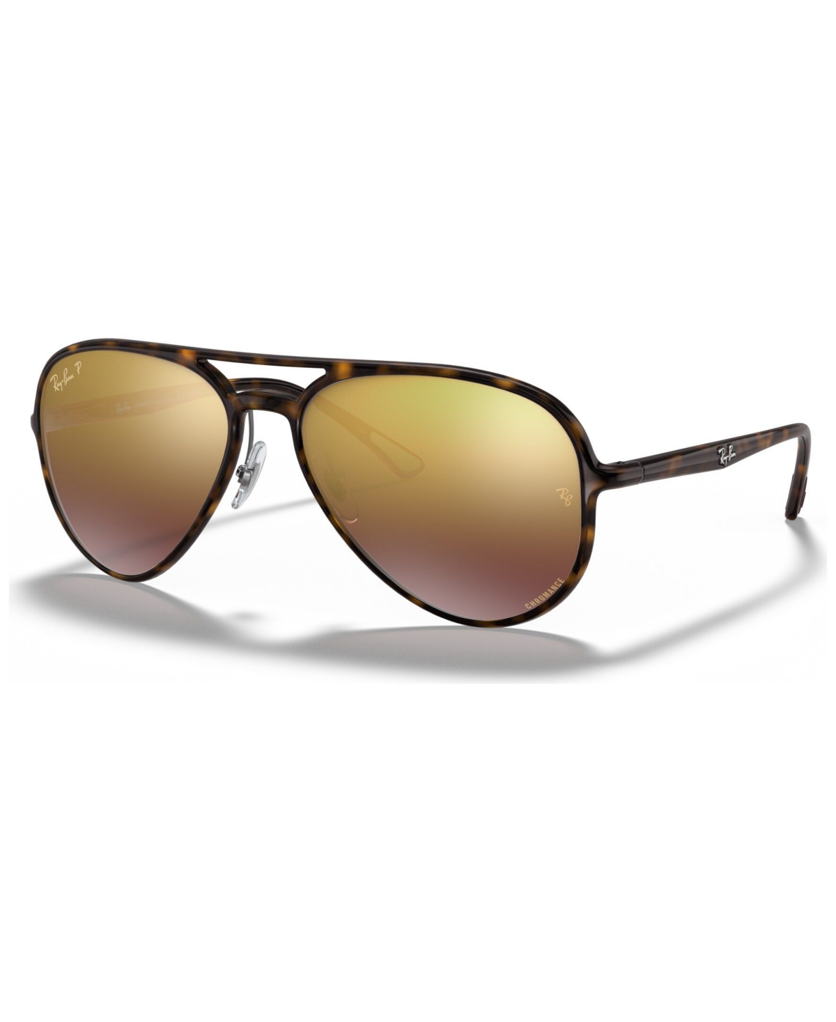 Ray Ban Rb4320ch Chromance Sunglasses Tortoise Frame Violet Lenses Polarized 58-16 In Havana,purple Mir Gold Gradient Polar