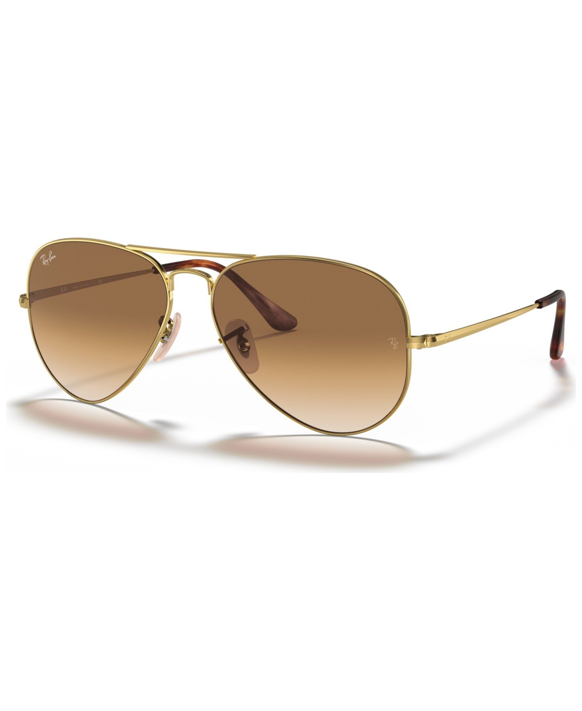 Ray Ban Aviator Metal Ii Sunglasses, Rb3689 Gradient In Gold,clear Gradient Brown