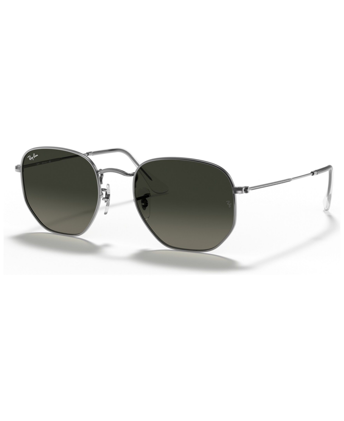 Shop Ray Ban Unisex Sunglasses, Rb3548n Hexagonal Flat Lenses In Gunmetal,grey Gradient Dark Grey