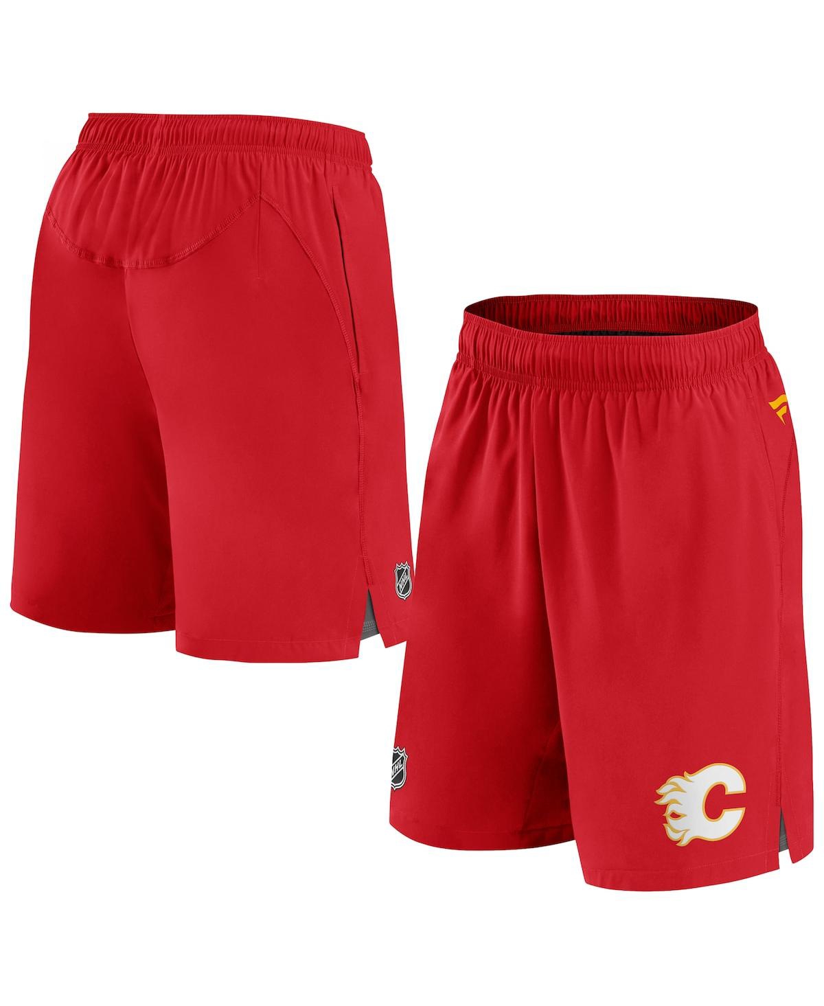 Fanatics Branded Red Calgary Flames Authentic Pro Rink Shorts In Red