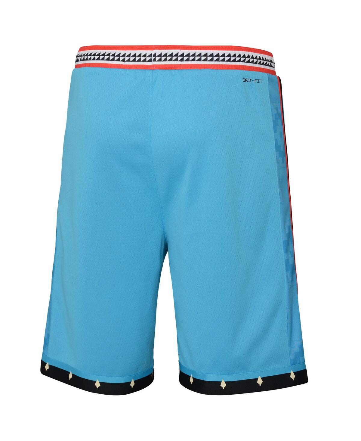 Shop Jordan Big Boys  Turquoise Phoenix Suns 2022/23 City Edition Swingman Shorts