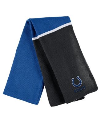 Women's Royal Indianapolis Colts Colorblock Cuffed Knit Hat with Pom and Scarf Set