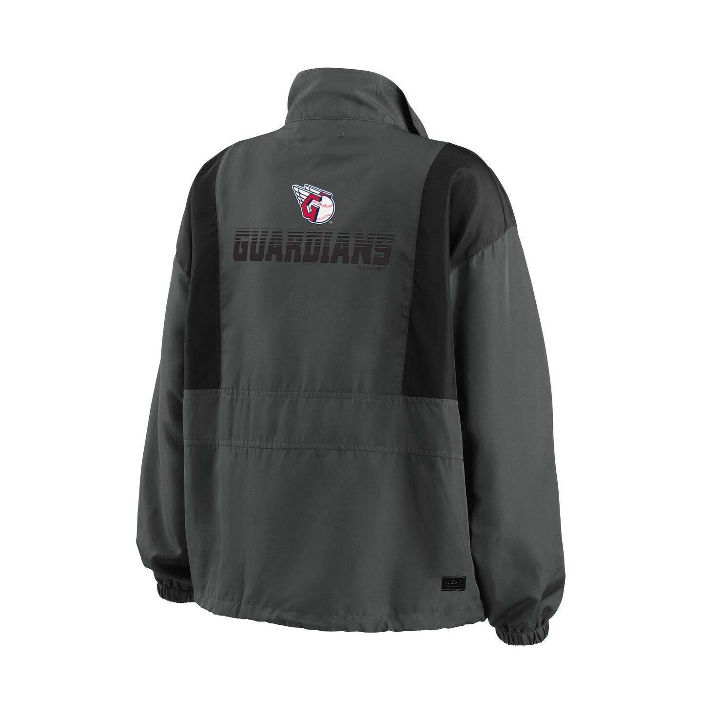 Женская куртка WEAR by Erin Andrews Charcoal Cleveland Guardians Packable Half-Zip — фото 2