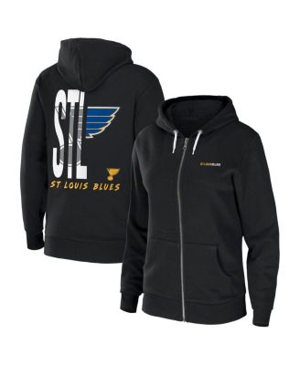 Women's Black St. Louis Blues Sponge Fleece Full-Zip Hoodie