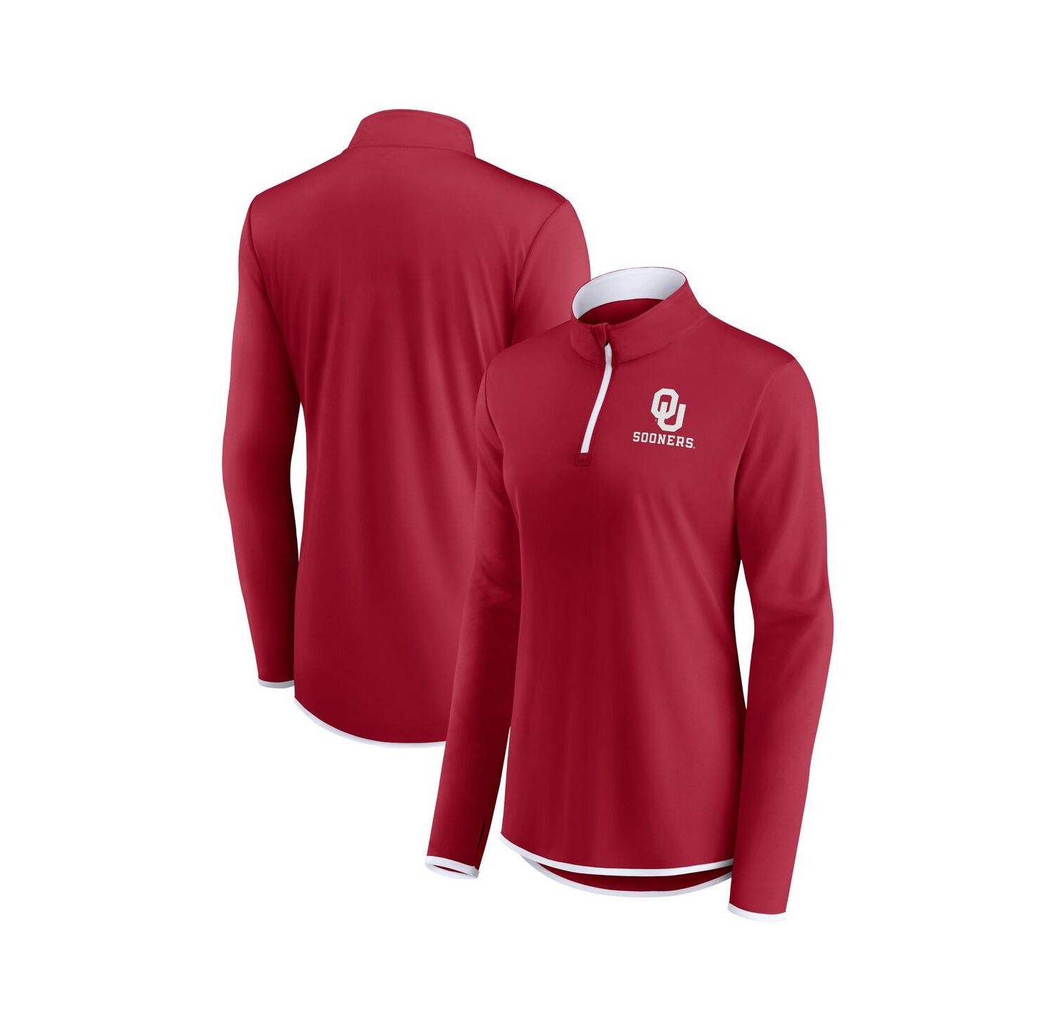 Women's Crimson Oklahoma Sooners Worth the Drive Quarter-Zip Top
