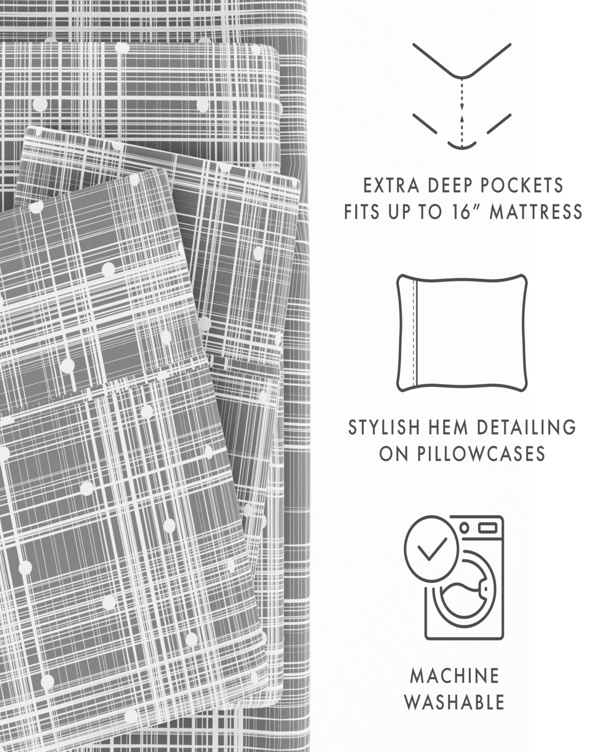 The Timeless Classics by Home Collection Premium Ultra Soft Pattern 4 Piece Bed Sheet Set - Cal
