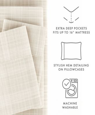 The Timeless Classics Premium Ultra Soft Pattern 4-Pc. Sheet Set, California King