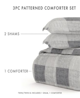 Ultra Soft Gingham 3-Pc. Comforter Set, King