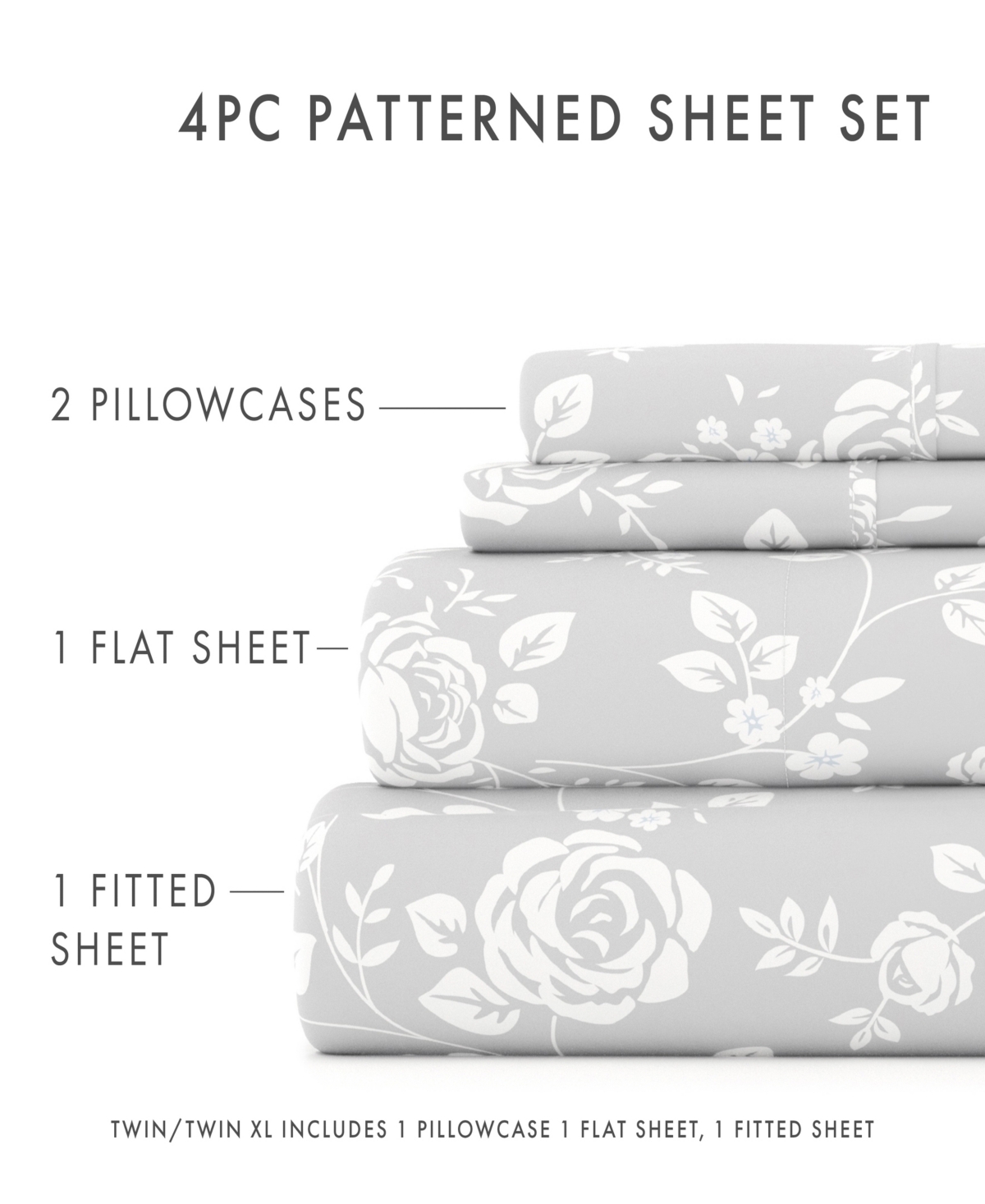 The Boho & Beyond Premium Ultra Soft Pattern 3 Piece Bed Sheet Set by Home Collection -
