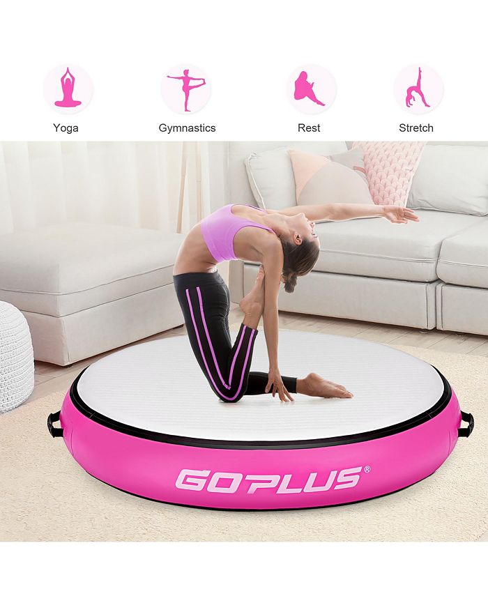 Costway 40'' Inflatable Round Gymnastic Mat Tumbling Floor Mat Macy's