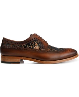 Men's Preston Leather and Jacquard Wingtip Dress Shoes