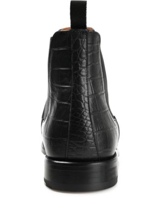 Men's Hiro Leather and Embossed Croc Detailing Chelsea Boots